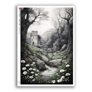 VIEWS-0204. Carta di Riso paesaggi per decoupage