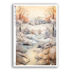 VIEWS-0200. Carta di Riso paesaggi per decoupage