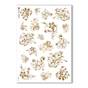 FLOWERS-0091. Carta di riso fiori per decoupage.