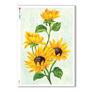FLOWERS-0092. Carta di riso fiori per decoupage.