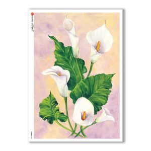 FLOWERS-0093. Carta di riso fiori per decoupage.