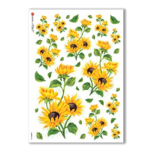 FLOWERS-0094. Carta di riso fiori per decoupage.