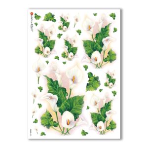 FLOWERS-0095. Carta di riso fiori per decoupage.