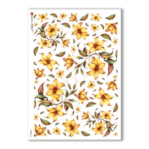 FLOWERS-0097. Carta di riso fiori per decoupage.