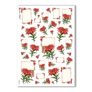 FLOWERS-0100. Carta di riso fiori per decoupage.