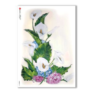 FLOWERS-0108. Carta di riso fiori per decoupage.
