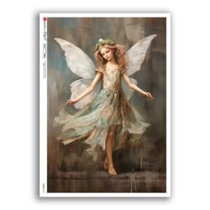 FAIRIES-0109. Carta di riso fate per decoupage.