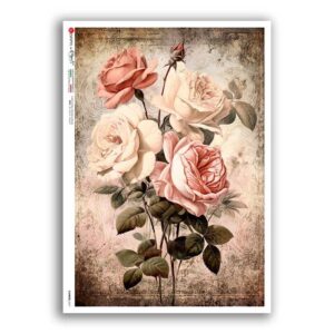 FLOWERS-0411. Carta di riso fiori per decoupage.