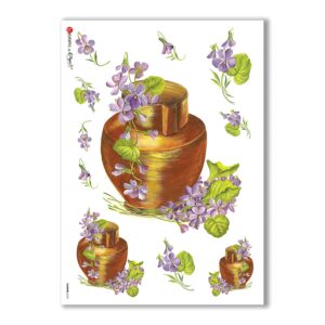 FLOWERS-0121. Carta di riso fiori per decoupage.