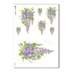 FLOWERS-0123. Carta di riso fiori per decoupage.