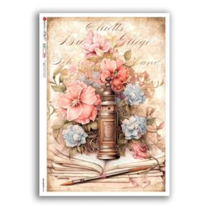 OLD OBJECTS-0043. Carta di riso oggetti vintage per decoupage.