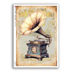 OLD OBJECTS-0045. Carta di riso oggetti vintage per decoupage.
