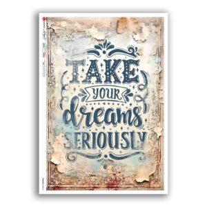 PHRASES-0048-UK. Carta di riso frasi per decoupage.