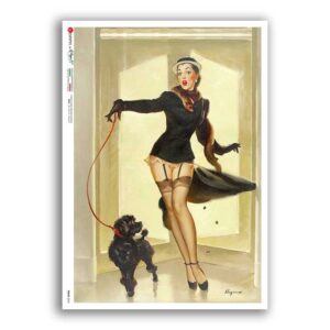 PINUP-0045. Carta di riso pin-up per decoupage.