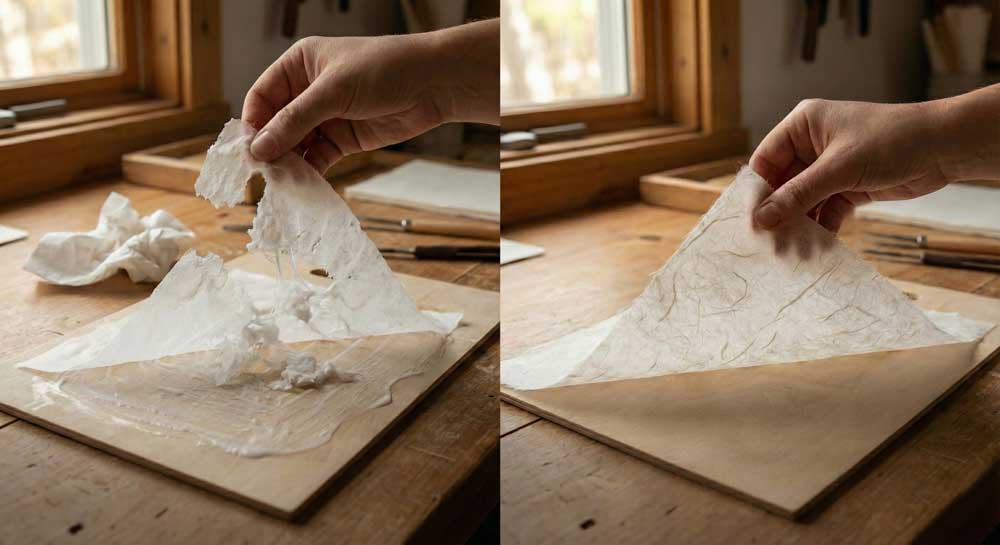 La differenza tra carta di gelso e un tovagliolo di carta