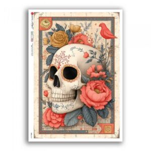 SKULL-0057. Carta di riso per decoupage — Teschi