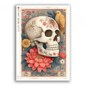SKULL-0058. Carta di riso per decoupage — Teschi