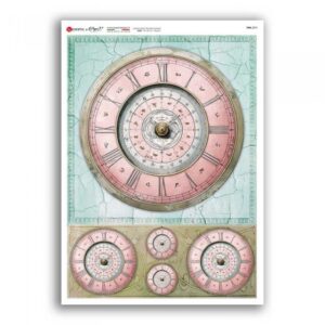 TIME-0073. Carta di riso per decoupage — Orologi