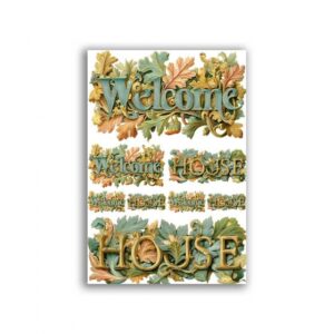 GF-CALLIGRAPHY-005. Carta di riso per decoupage — CALLIGRAPHY — grande formato