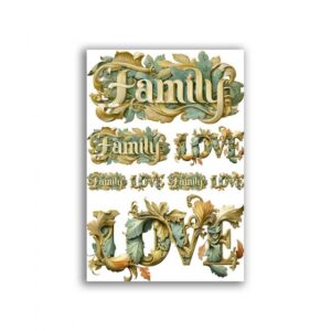 GF-CALLIGRAPHY-006. Carta di riso per decoupage — CALLIGRAPHY — grande formato
