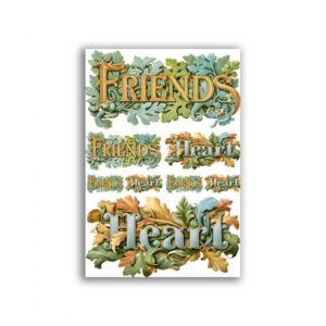 GF-CALLIGRAPHY-007. Carta di riso per decoupage — CALLIGRAPHY — grande formato