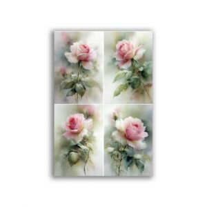 GF-FIORI-119. Carta di riso per decoupage — FIORI — grande formato