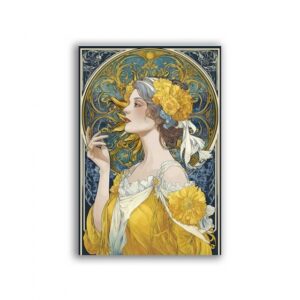 GF-ART NOUVEAU-065. Carta di riso per decoupage — ART NOUVEAU — grande formato