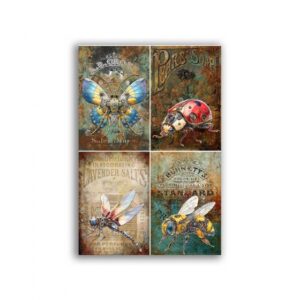 GF-STEAMPUNK-013. Carta di riso per decoupage — STEAMPUNK — grande formato