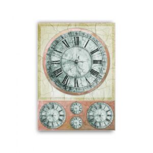 GF-OROLOGI-055. Carta di riso per decoupage — OROLOGI — grande formato