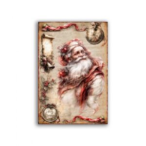 GF-NATALE-046. Carta di riso per decoupage — NATALE — grande formato
