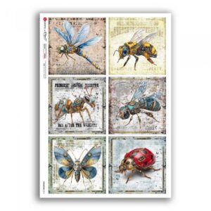 STEAMPUNK-0014. Carta di riso punk per decoupage.
